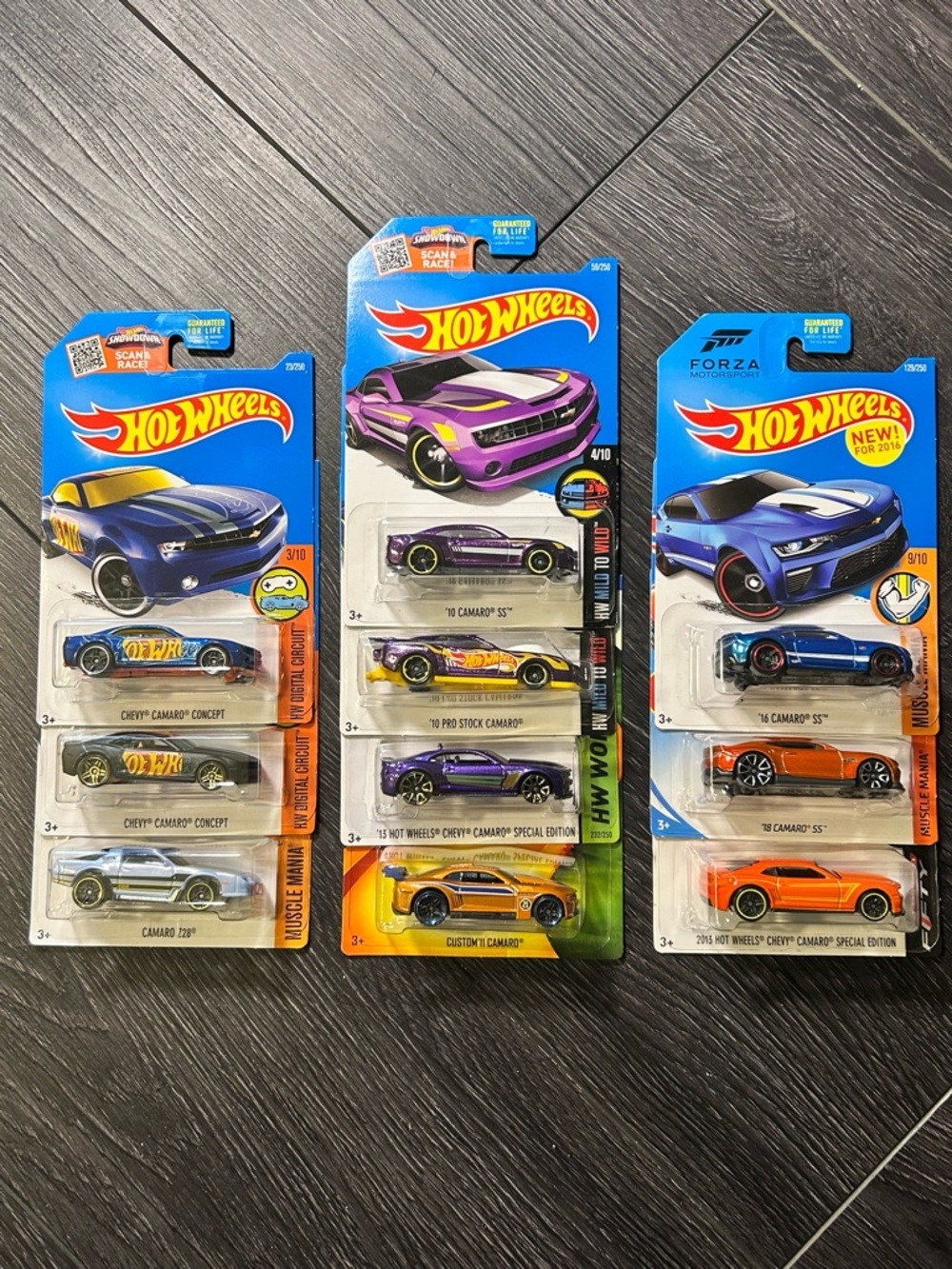 Hot Wheels Camaro Lot Diecast Cars x10 card wear - Picture 2 of 6